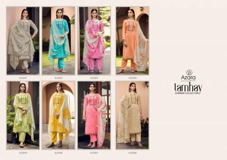 Radhika Azara Lamhay Jam Cotton Dress Material Catalog
